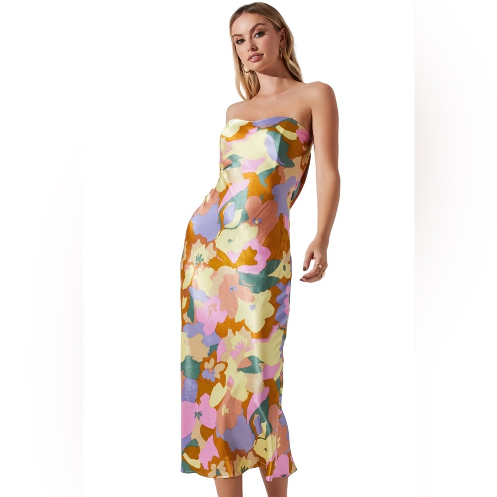 astr the label annabeth strapless dress